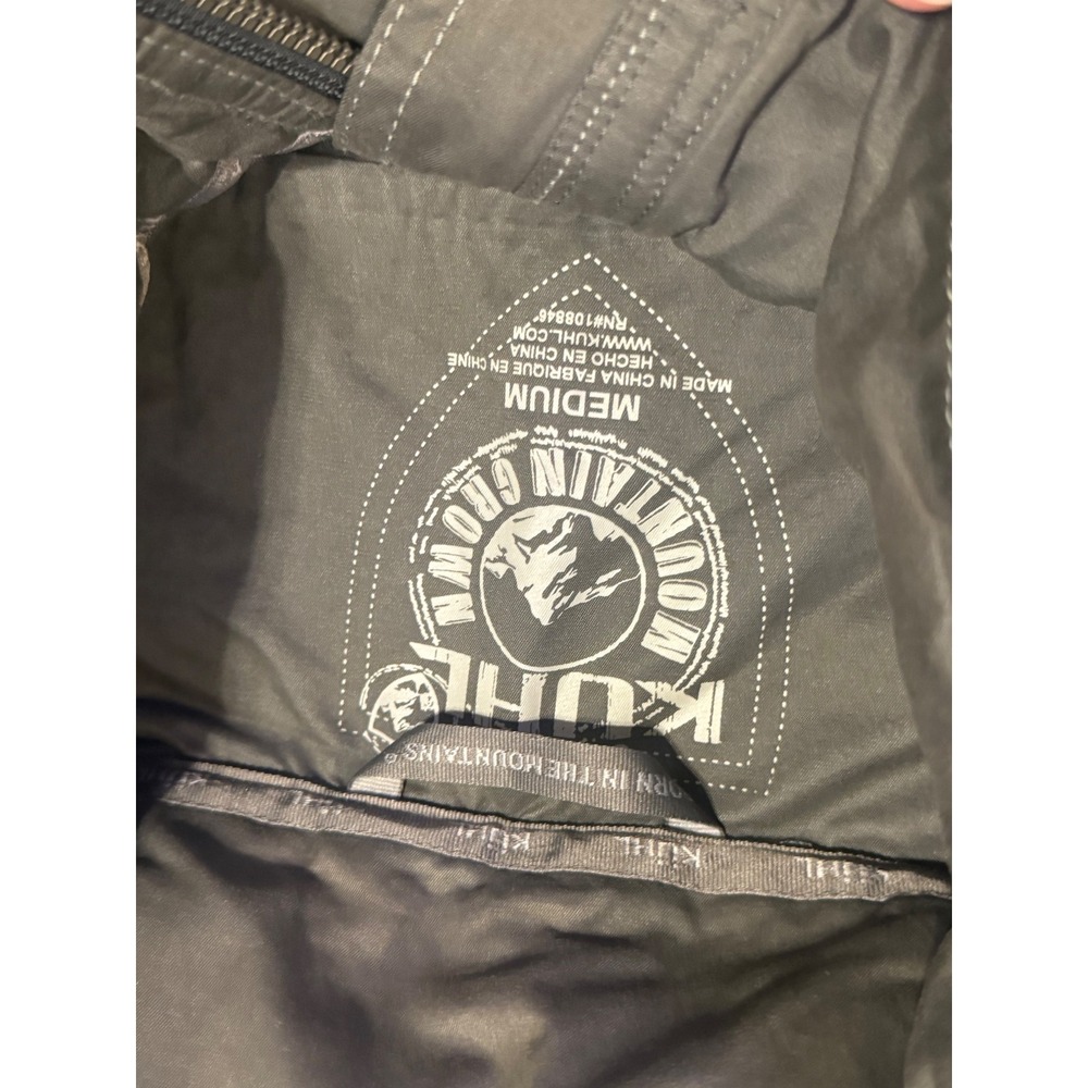 Kuhl Mens Charcoal Grey Field Jacket Medium Full Zip Snap Utility Outdoor Coat - Picture 3 of 9